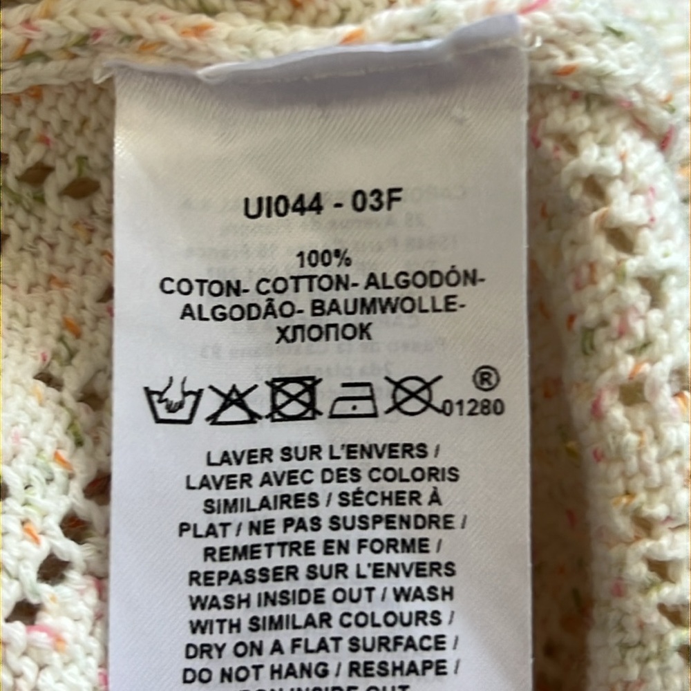 CAROLL PARIS Button Front Cotton Knit Cardigan Size M - Picture 11 of 11
